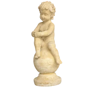 Zahradní dekorace Socha chlapce sedícího na kouli