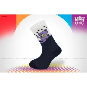 Hoza Kojenecké ponožky FROTÉ - medvídek - H251 Barva: tmavá modrá, Velikost: 6-12 měsíců