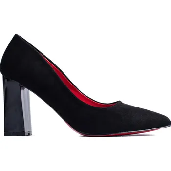 Dámské lodičky Černé dámské lodičky na sloupku GD-FL486B/R Velikost: 37