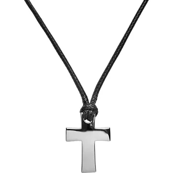 Náhrdelník Gravel | Náhrdelník s křížkem z nerezové oceli na šňůře - Lucleon