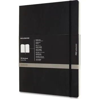 Zápisník Moleskine Professional Linkovaný zápisník XXL A4 černý