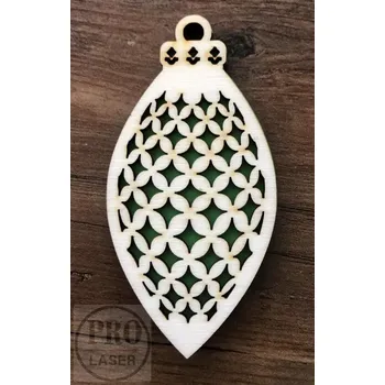 Vánoční ozdoba Dřevěná retro ozdoba šiška 3