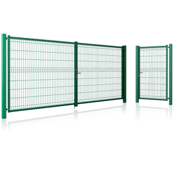 brána Zahradní brána dvoukřídlá 3D - 1530x3500mm, FAB, zelená
