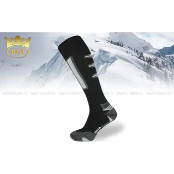 Dámské ponožky Podkolenky HOZA thermo light - H4000 Barva: černá bílá, Velikost: 35-38