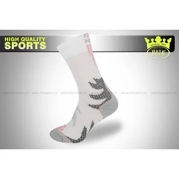 Dámské ponožky Funkční sportovní ponožky HOZA - H3601 Barva: bílá růžová, Velikost: 35-38