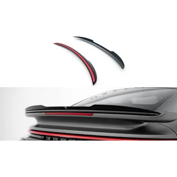 Auto-moto Prodloužení spoileru Porsche 911 Turbo S Sport Package 992 černý lesklý plast