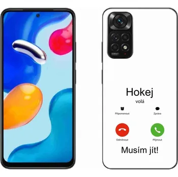 Pouzdro na mobilní telefon Gelový kryt mmCase na Xiaomi Redmi Note 11S 4G - hokej volá bílé pozadí