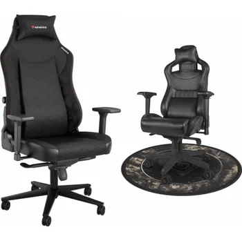 Herní židle Sedadlo Genesis Nitro 890 G2 černé (NFG-2050) + podlahová rohož Genesis Tellur 500 Master of Camouflage (NDG-1708)