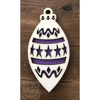 Vánoční ozdoba Dřevěná retro ozdoba šiška 2