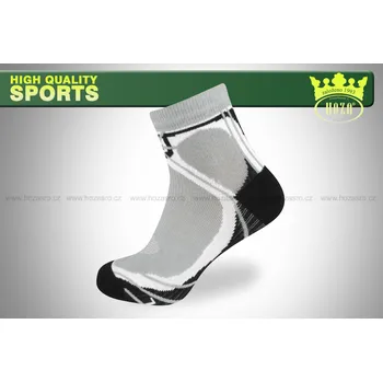Pánské ponožky Kotníčkové funkční sportovní ponožky HOZA - H3017 Barva: šedá bílá, Velikost: 35-38