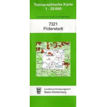 Topographische Karte Baden-Württemberg Filderstadt