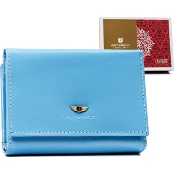 Peněženka Elegantní dámská peněženka z přírodní kůže Barva: Modrá