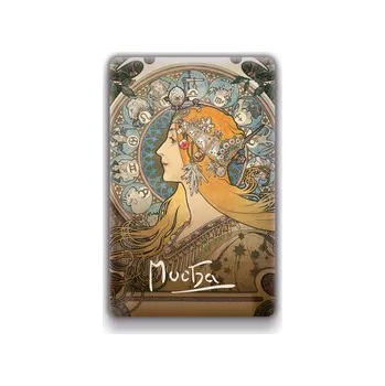 Dekorativní magnet Magnet Alfons Mucha – Zodiak, 54 × 85 mm