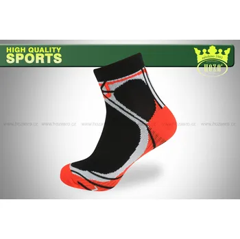 Pánské ponožky Kotníčkové funkční sportovní ponožky HOZA - H3017 Barva: černá bílá červená, Velikost: 35-38