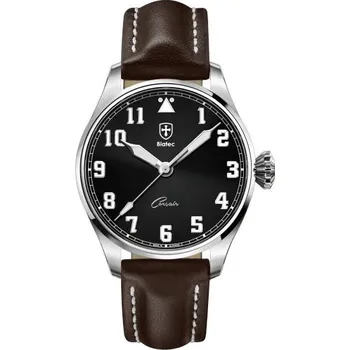 Hodinky Biatec Corsair CS 01 N - Tmavě hnědý kožený řemínek + 5 let záruka a dárek ZDARMA