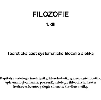 Kniha FILOSOFIE - 1. díl Ekniha