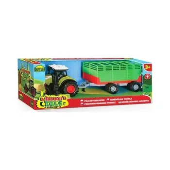 autíčko Traktor s vlečkou na seno na baterie