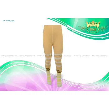 Hoza Dětské punčochové kalhoty - pejsek - H5000-n2 Barva: světlá hnědá, Velikost: 58-62 cm / 0-3 měsíce