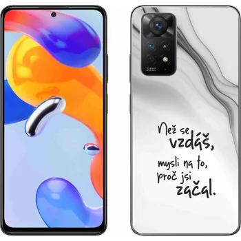 Pouzdro na mobilní telefon Gelový kryt mmCase na Xiaomi Redmi Note 11 Pro 4G/5G - citát 2 bílé pozadí