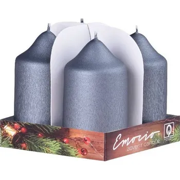Svíčka Emocio adventní svíčky 50x90 grafitové matné exclusive 4 ks