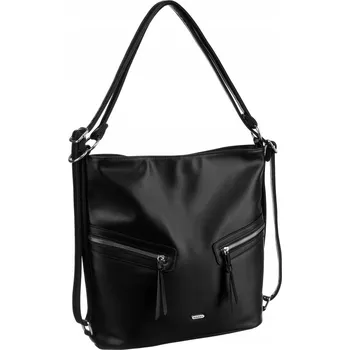 Kabelka Klasická, prostorná dámská kabelka z ekologické kůže Barva: Černá