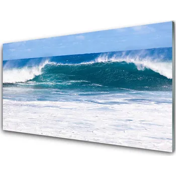 Obraz Obraz na skle Moře Vlna Voda Oceán 100x50 cm 2 Přívěsky