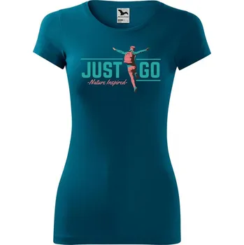 DOBRÝ TRIKO Dámské tričko Just go Velikost: 2XL, Barva: Petrolejová