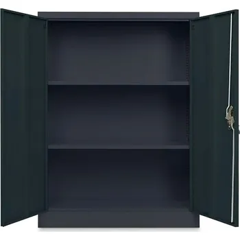 Rauman univerzální kovová skříň 90 × 40 × 120 cm, cylindr. zámek, RAL 7016