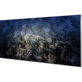 Obraz Obraz na skle Hands modré světlo 100x50 cm 4 Přívěsky