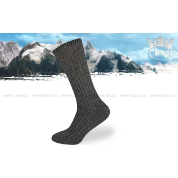 Dámské ponožky Hoza H018-HOZA Sibiř - od 55kč Barva: šedá, Velikost: 32-33