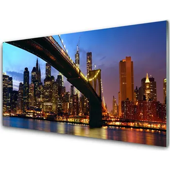 Obraz Obraz na skle Most Město Voda 100x50 cm 2 Přívěsky