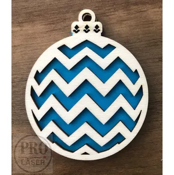 Vánoční ozdoba Dřevěná retro ozdoba kulatá 5