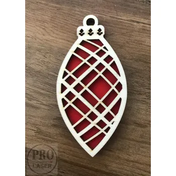 Vánoční ozdoba Dřevěná retro ozdoba šiška 6