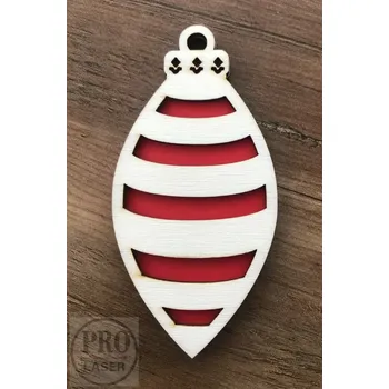 Vánoční ozdoba Dřevěná retro ozdoba šiška 8