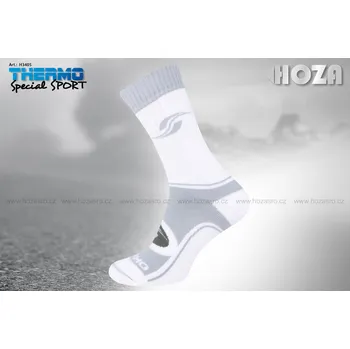 Pánské ponožky HOZA Thermo Special Sport - H3405 Barva: bílá šedá, Velikost: 35-38