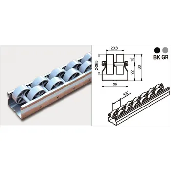 Dílenský stůl Válečková dráha PL-351M [White] Barva a provedení válečků:: ESD Black