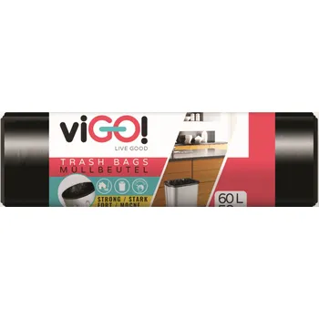 Pytle na odpadky Pytel na odpadky 60l/50 ks černé Vigo