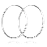 1569 MINET Stříbrné náušnice KRUHY 7 cm