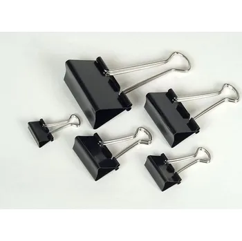 Kancelářská sponka RON 420 19 mm černý - balení 12 ks