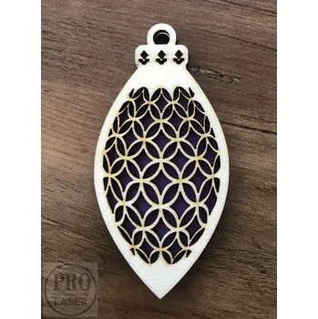 Vánoční ozdoba Dřevěná retro ozdoba šiška 12