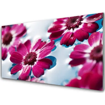 Obraz Obraz na skle Květiny na Vodě Příroda 100x50 cm 2 Přívěsky