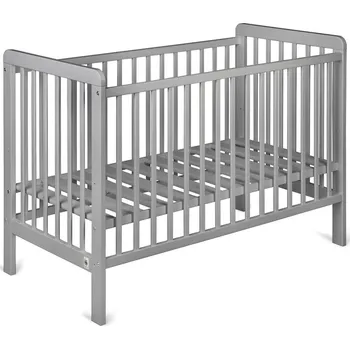 Dětská postýlka Klasická postýlka UNO 120x60 ŠEDÁ YappyKids