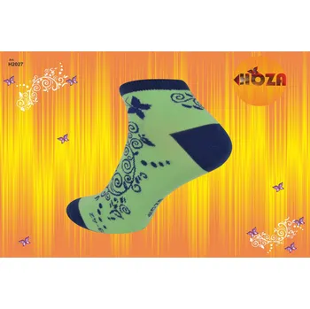 Dámské ponožky Hoza Kotníčkové ponožky od 89kč - H2027 Barva: zelená tmavá modrá, Velikost: 35-38