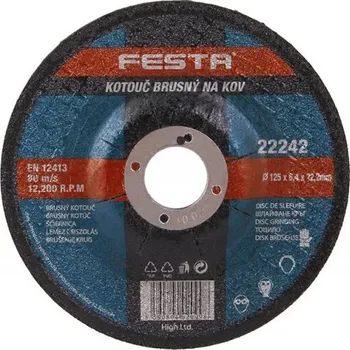 Brusný kotouč Kotouč brusný na kov, 125x6,4x22,2mm