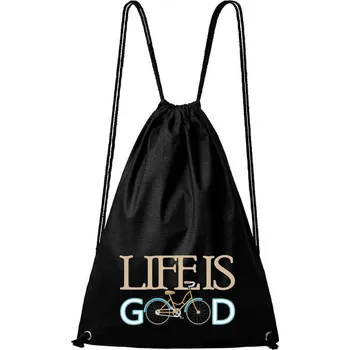 Městský batoh DOBRÝ TRIKO Bavlněný batoh Life is good Barva: Černá