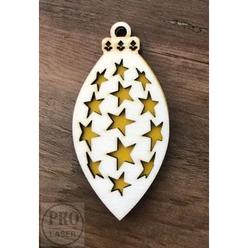 Vánoční ozdoba Dřevěná retro ozdoba šiška 11