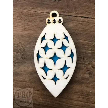 Vánoční ozdoba Dřevěná retro ozdoba šiška 10