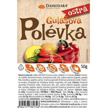 DAMODARA POLÉVKA - GULÁŠOVÁ OSTRÁ! instantní 50g