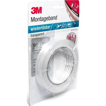 Lepicí páska 3M 4658 snímatelná montážní páska, oboustranná montážní páska pro vnitřní i venkovní aplikace, 19 m