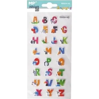 Set školních potřeb Naklejki 3D alfabet zwierzaki